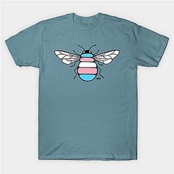 Trans Flag T-Shirts - Trans Pride Bee T-shirt TP0812