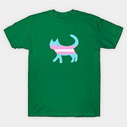 Trans Flag T-Shirts - Transgender Cat T-shirt TP0812