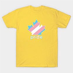 Trans Flag T-Shirts - Transgender Pride Maple Leaf T-shirt TP0812