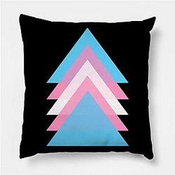 Trans Flag Pillows - Triangle Abstract Transgender Pride Flag Design Pillow TP1208