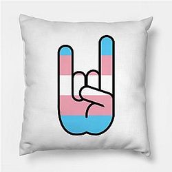 Trans Flag Pillows - Transgender Rock on Pillow TP1208