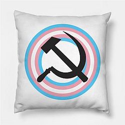 Trans Flag Pillows - Trans Pride Communist Pillow TP1208
