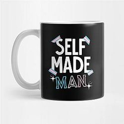 Trans Flag Mugs - Self Made Man Trans Transgender Flag Pride  Mug TP1208