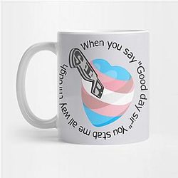Trans Flag Mugs - Transgender heart  Mug TP1208
