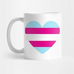 Trans Flag Mugs - LGBT | Transgender Pride Flag Heart  Mug TP1208