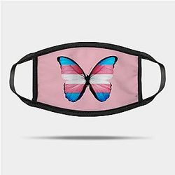 Trans Flag Face Masks - Pride Butterfly Mask TP1208