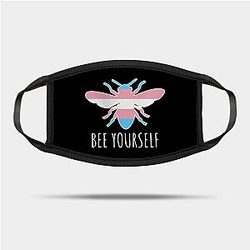 Trans Flag Face Masks - Bee Yourself - Trans Pride Mask TP1208