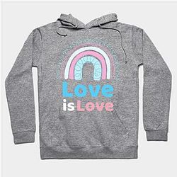 Trans Flag Hoodies - Love is Love Trans Pride Flag Hoodie TP1208