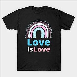 Trans Flag T-Shirts - Love is Love Trans Pride Flag T-shirt TP0812