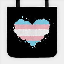 Trans Flag Bags - Transgender Pride Heart Flag Awareness Bag TP1208