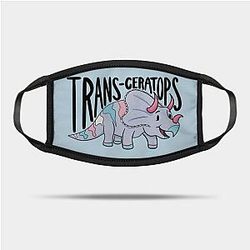Trans Flag Face Masks - Trans-ceratops Mask TP1208