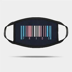 Trans Flag Face Masks - Trans Pride Flag Barcode Design Mask TP1208