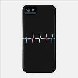 Trans Flag Cases - Transgender Pride Heartbeat Pulse Phone Case TP1208