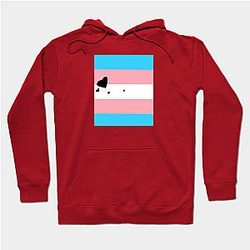 Trans Flag Hoodies - Transgender hearts Hoodie TP1208