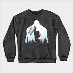 Trans Flag Sweatshirts - Bigfoot sasquatch Transgender flag Lgbt pride Sweatshirt TP0812