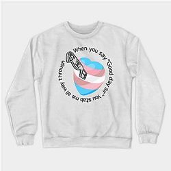 Trans Flag Sweatshirts - Transgender heart Sweatshirt TP0812
