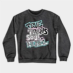 Trans Flag Sweatshirts - True Trans Soul Rebel - diagnonal Sweatshirt TP0812