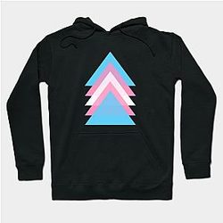 Trans Flag Hoodies - Triangle Abstract Transgender Pride Flag Design Hoodie TP1208