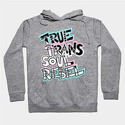 Trans Flag Hoodies - True Trans Soul Rebel - diagnonal Hoodie TP1208