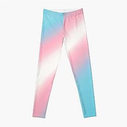 Transgender Leggings - Subtle trans gradient pride flag Leggings RB0403
