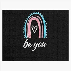 Transgender Puzzles - Rainbow Transgender Flag Lgbtq Trans Pride Month Be You  Jigsaw Puzzle RB0403