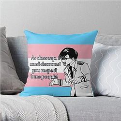 Transgender Pillows - My Hero Academia Iida Transgender Pride Flag Throw Pillow RB0403