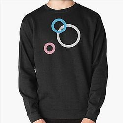 Transgender Sweatshirts - Stealth Trans Pride Art Circles Print Pullover Sweatshirt RB0403