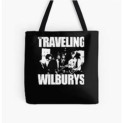 Folk rock band the Traveling Wilburys All Over Print Tote Bag