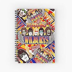 Vintage Traveling Wilburys inspired collage pop Art rock Spiral Notebook