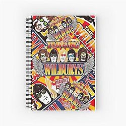 Vintage Traveling Wilburys Collage Pop Art Rock Spiral Notebook