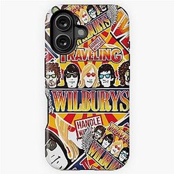 Vintage Traveling Wilburys inspired pop Art rock Poster and Case for iPhone
