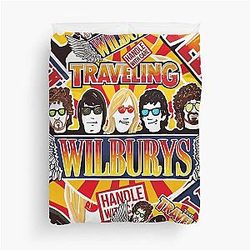 Vintage Traveling Wilburys inspired collage art pop poster duvet cover
