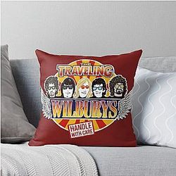 The Traveling Wilburys vintage Rock Band Throw Pillow