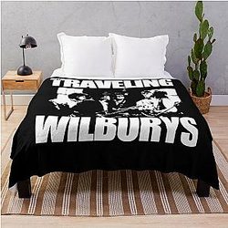 Folk Rock Band The Traveling Wilburys Throw Blanket