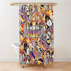 Vintage Traveling Wilburys Collage Pop Art Rock and Roll Shower Curtain