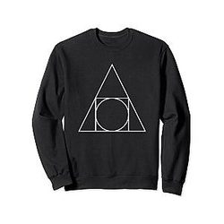 Geometric Triangle Shapes Distressed Sweatshirt
