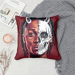 Trippie Redd LA 2601 - Famous for hit songs like Love Scars and Dark Knight Dummo Trippie Redd Pillows