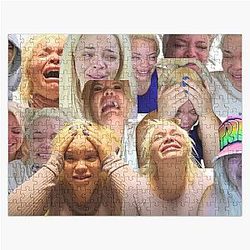 Trisha Paytas Crying Compilation (MugFace MaskTShirtPillow and more!) Jigsaw Puzzle