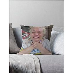 Trisha Paytas Crying Meme Throw Pillow