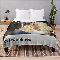 trisha paytas "i'm overwhelmed" tapestry Throw Blanket