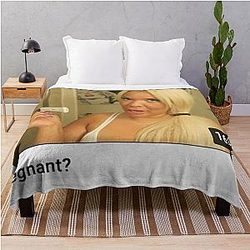 trisha paytas tapestry "pregnant?" Throw Blanket