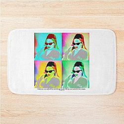 trisha paytas pop art sylvia plath quote  Bath Mat