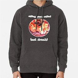 trisha paytas eating pizza naked (not drunk) Pullover Hoodie