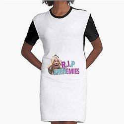 R.I.P Frenemies IconicFunny Trisha Paytas Graphic T-Shirt Dress