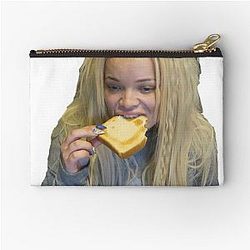 Trisha Paytas Eating Toast Zipper Pouch