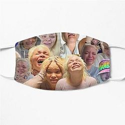 Trisha Paytas Crying Compilation (MugFace MaskTShirtPillow and more!) Flat Mask