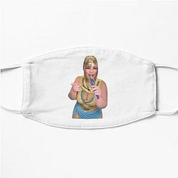 trisha paytas king tut tik tok Flat Mask
