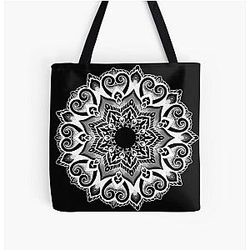 Mandala, trivium All Over Print Tote Bag