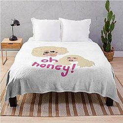 Copy of Trixie Mattel & Katya - Rupaul's Drag Race - RPDR - Oh Honey Throw Blanket
