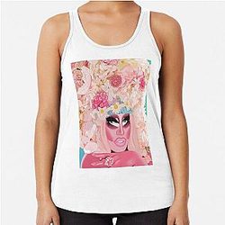 Trixie Mattel in Pink Racerback Tank Top